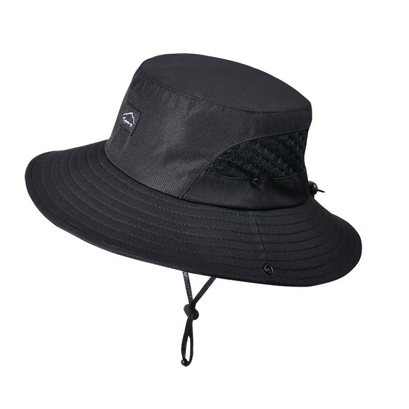 Wide Brim Sun Hat Adjustable Bucket Hat Fisherman Cap for Unisex Hiking Fishing