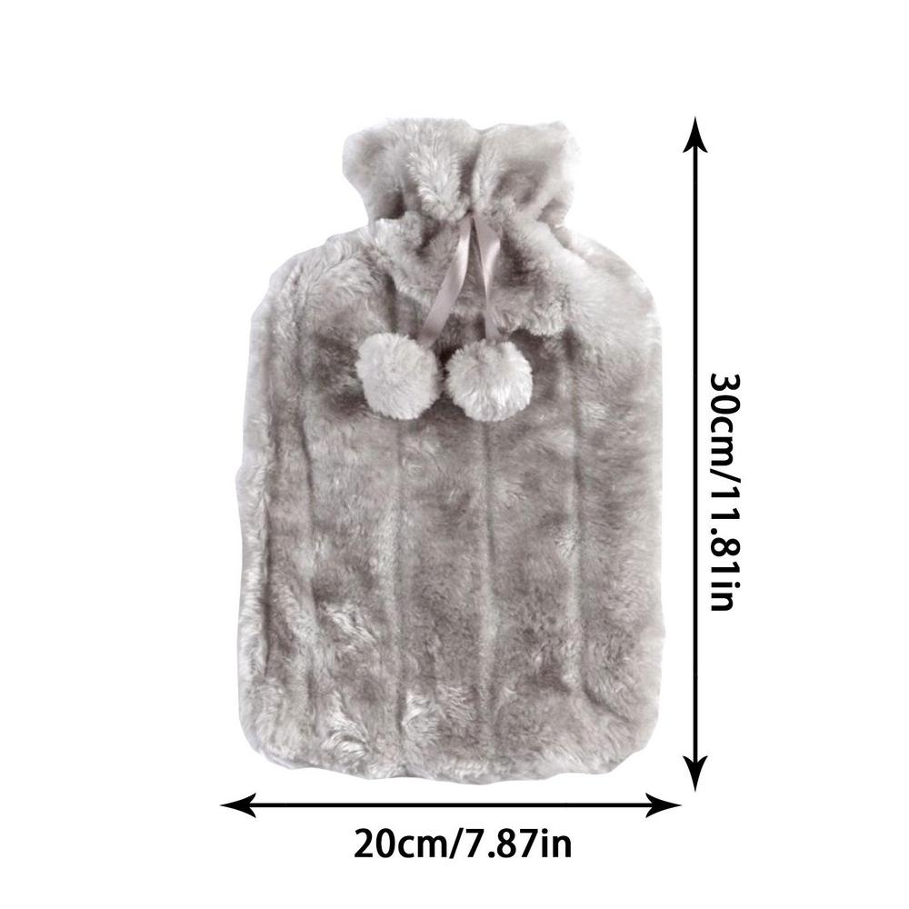 Warm Water Bag Cloth Cover Soft Simulation Plush Cute Hot Water Bottle Cover Helps Keep Hot Water Bag Insulated Fleece Cover