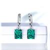 925 Sterling Silver Jewelry Sets for Women Gemstone Simple Emerald Ring Drop  Earrings Women Wedding Party Fashion Jewelry Gift