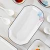 Jingdezhen Europäischer Stil Florales Keramik Fischplatten-Set