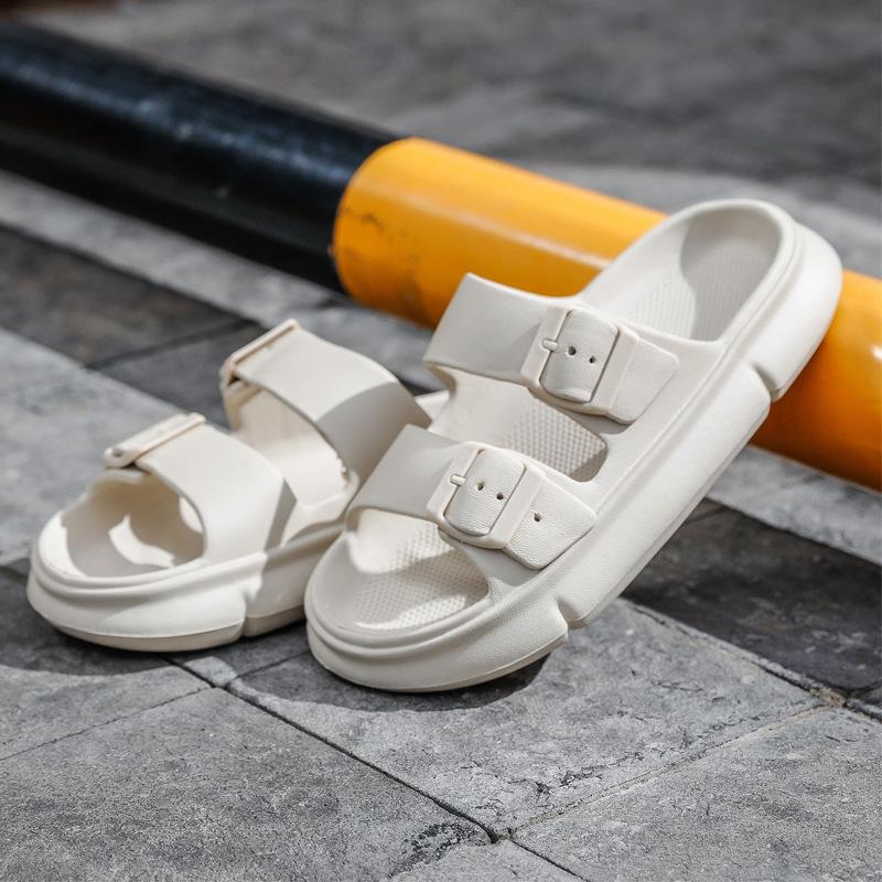 Herren Sandalen Plateau Flip-Flops Outdoor Strand Pantoletten mit Fußgewölbeunterstützung EVA Innensohle Weiche Hausschuhe