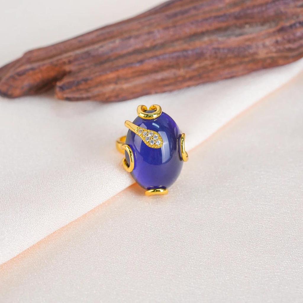 Luxurious Irregular Temperature-Sensitive Color-Changing Ring