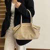Autumn And Winter New Pleated Armpit Bag Commuter Shoulder Bag Matte Suede Large Capacity Tote Bag Women