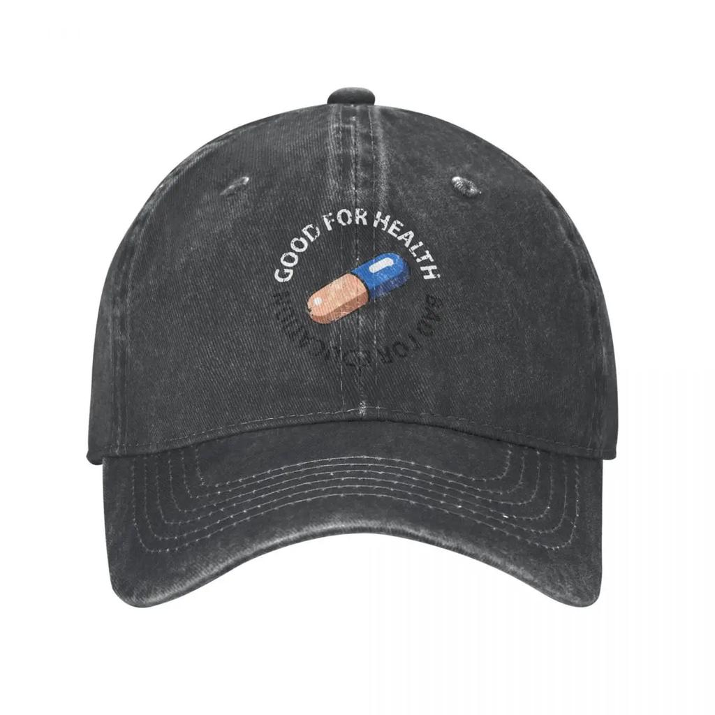 Akira Curious Pill Baseball Cap Vintage Distressed Denim Anime Snapback Cap for Men Women Adjustable Caps Hat
