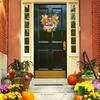 Thanksgiving Autumn Wooden Maple Leaf Welcome Door Sign Hanging Door Decoration 2D