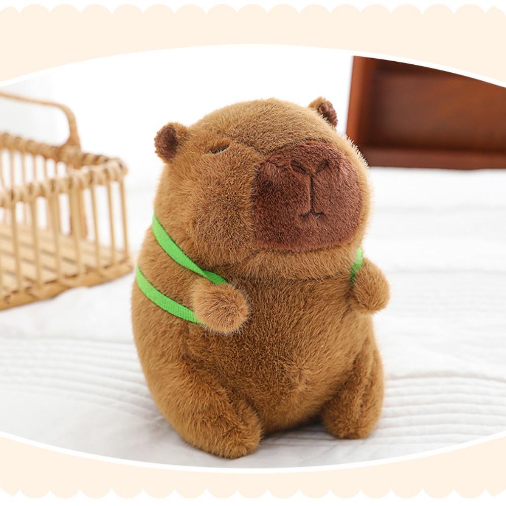 Fluffy Plush Capybara Plush Toy Soft Capybara Stuffed Doll Cartoon Capybara Cotton Doll  Room Decor