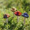 Fairy Mushroom Ornament for Yard Lawn Decoration4Pieces11.5cmHigh Garden Pottery Sculpture Random Color Landscape Ornament