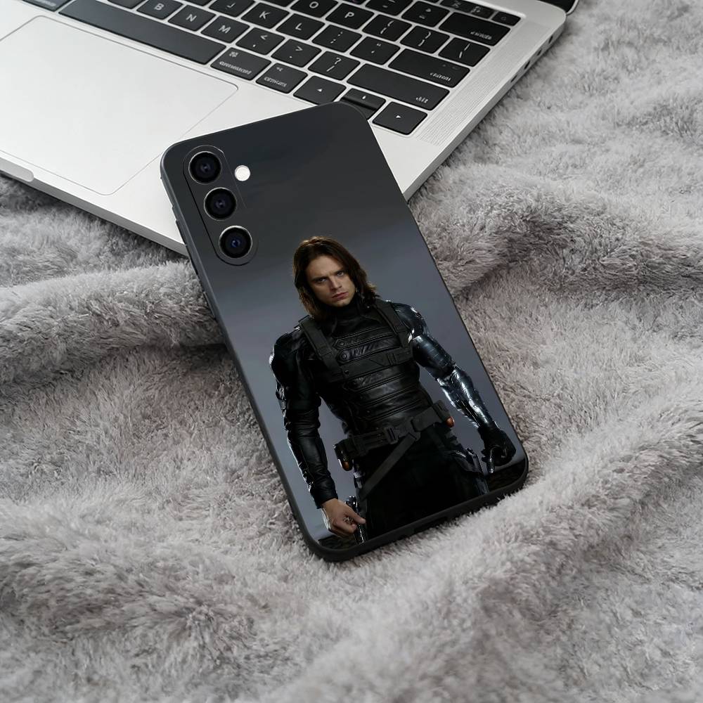 

B-Bucky- Barnes Winter -S-Soldier Phone Case For Samsung Galaxy A73,A71 A72,A70,A53,A52,A51,Soft Silicone Black Cover Samsung a21s