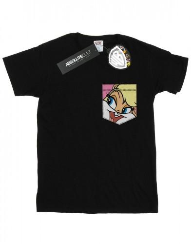 Looney Tunes Womens/Ladies Lola Bunny Face Faux Pocket Cotton Boyfriend T-Shirt