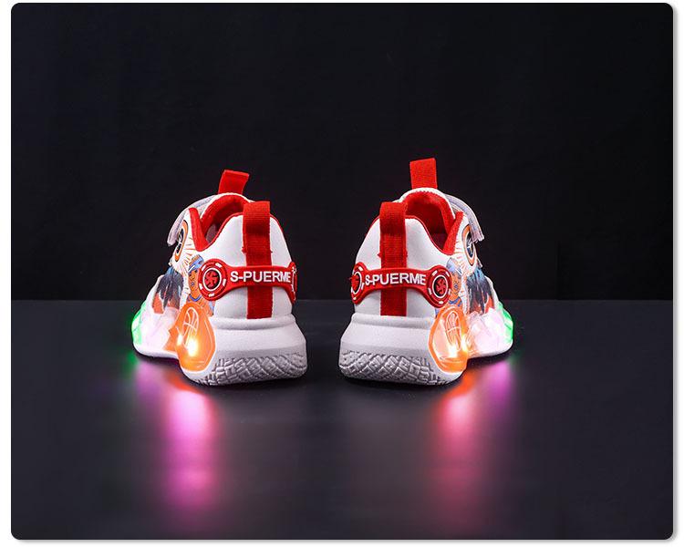 LED Cartoon Mesh Sportschuhe für Kleinkinder & Jungen - Atmungsaktive Leuchtende Sneaker für Frühling & Herbst