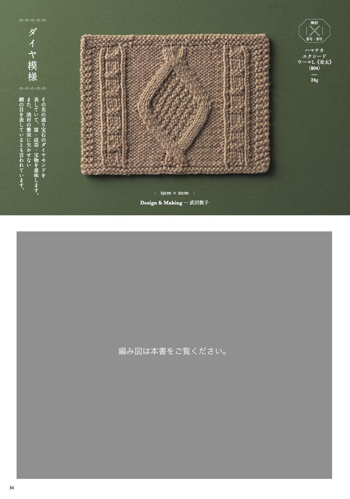 Aran Pattern Book That Can Be Knitted with Either a Crochet Hook or Knitting Needles (applemints)