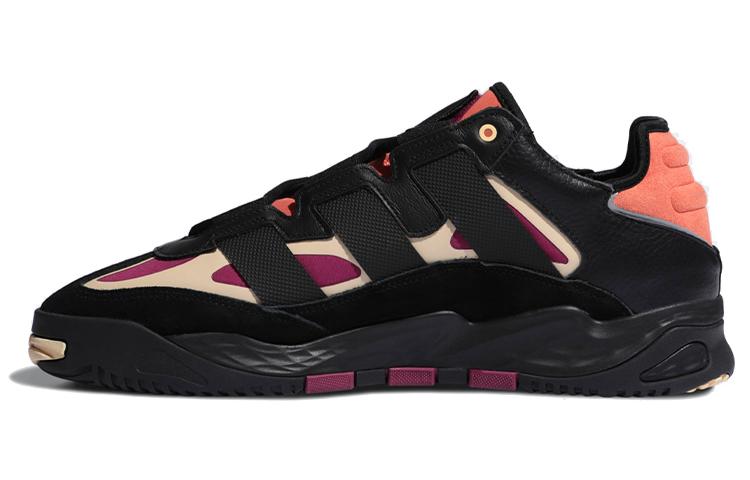 Adidas Niteball  Черный с ягодным оранжевым оттенком  41