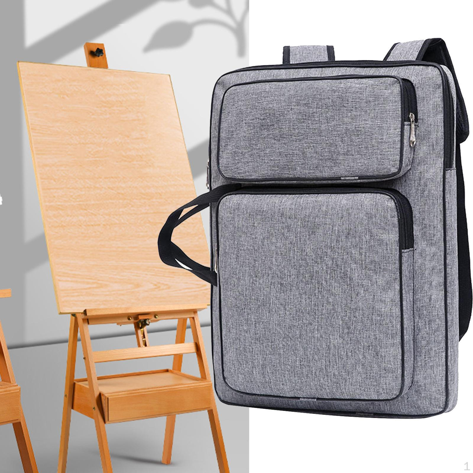 Art Portfolio Bag Oxford Cloth Craft Supplies Zipper Closure Gift 8K Carrying Storage Case for gray