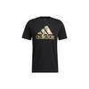adidas T-shirty Męskie Czarne Okrągły Dekolt Umiarkowany Prosty Krój HK9157