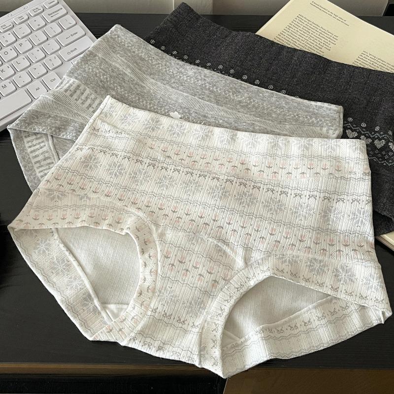 Women's Spring and Autumn Cotton 10A Antibacterial Extended Crotch Full Hip Free Hip Boxer Briefs Panties