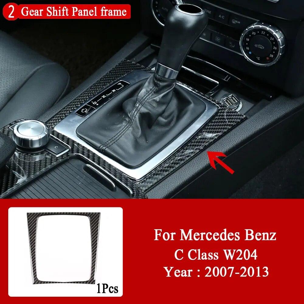 Car interior decoration Carbon Fiber Central Control Panel decal Stickers For Mercedes Benz C Class W204 2007-2013 accessories