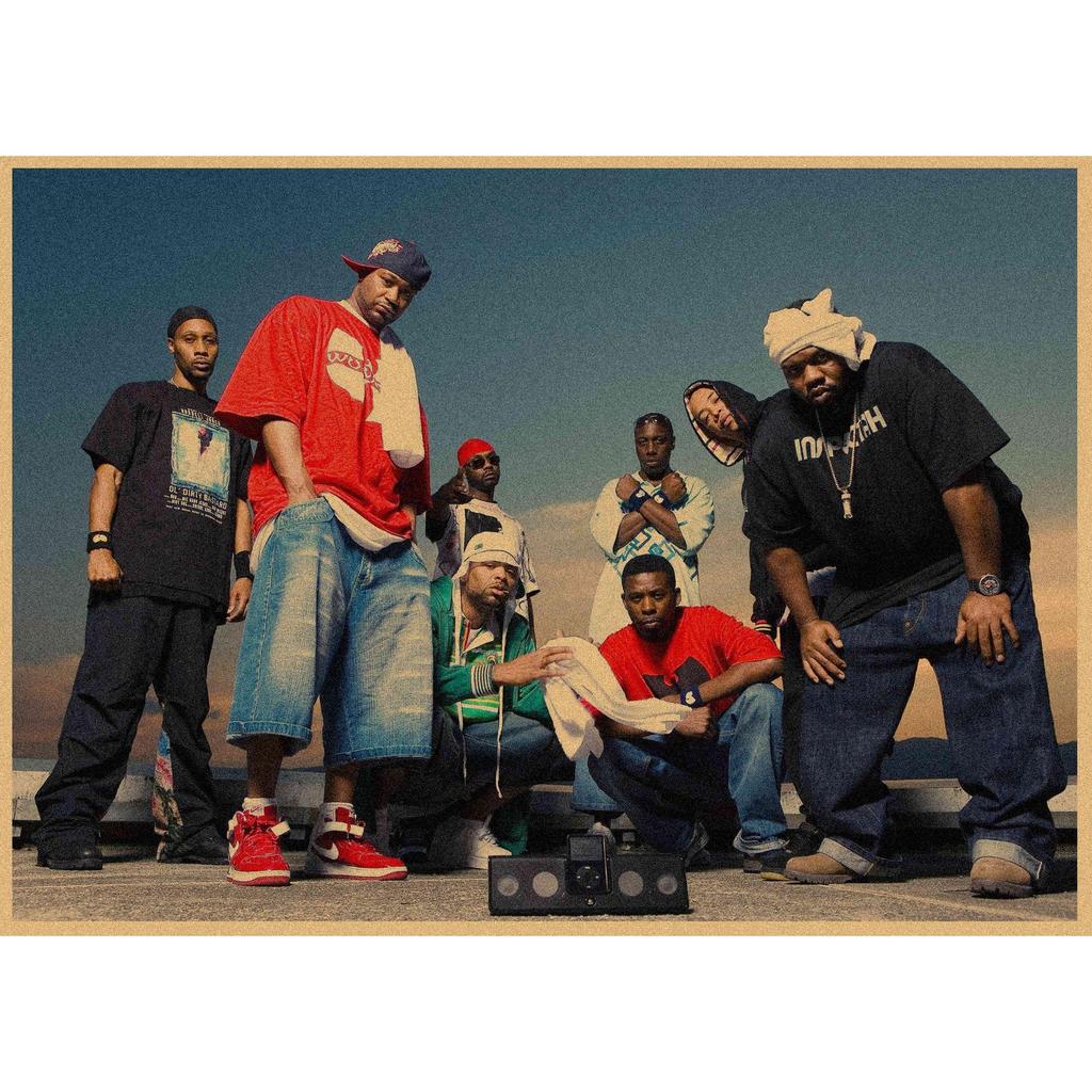 Wudang Style Wu Tang Clan Retro Kraft Paper Poster for Bar/Cafe