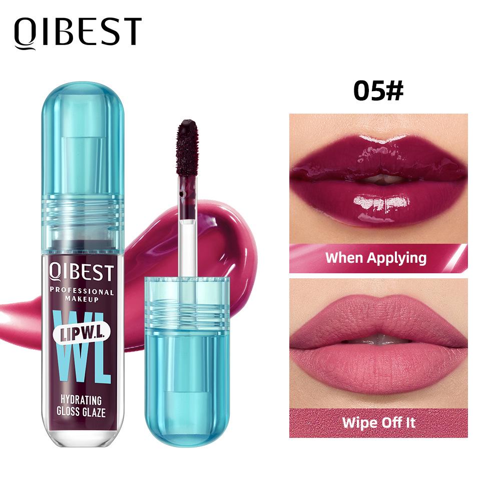 QIBEST Mirror Shine Lip Glaze: Long-lasting, Moisturizing, Fade-resistant, Plumping with High Shine Finish.