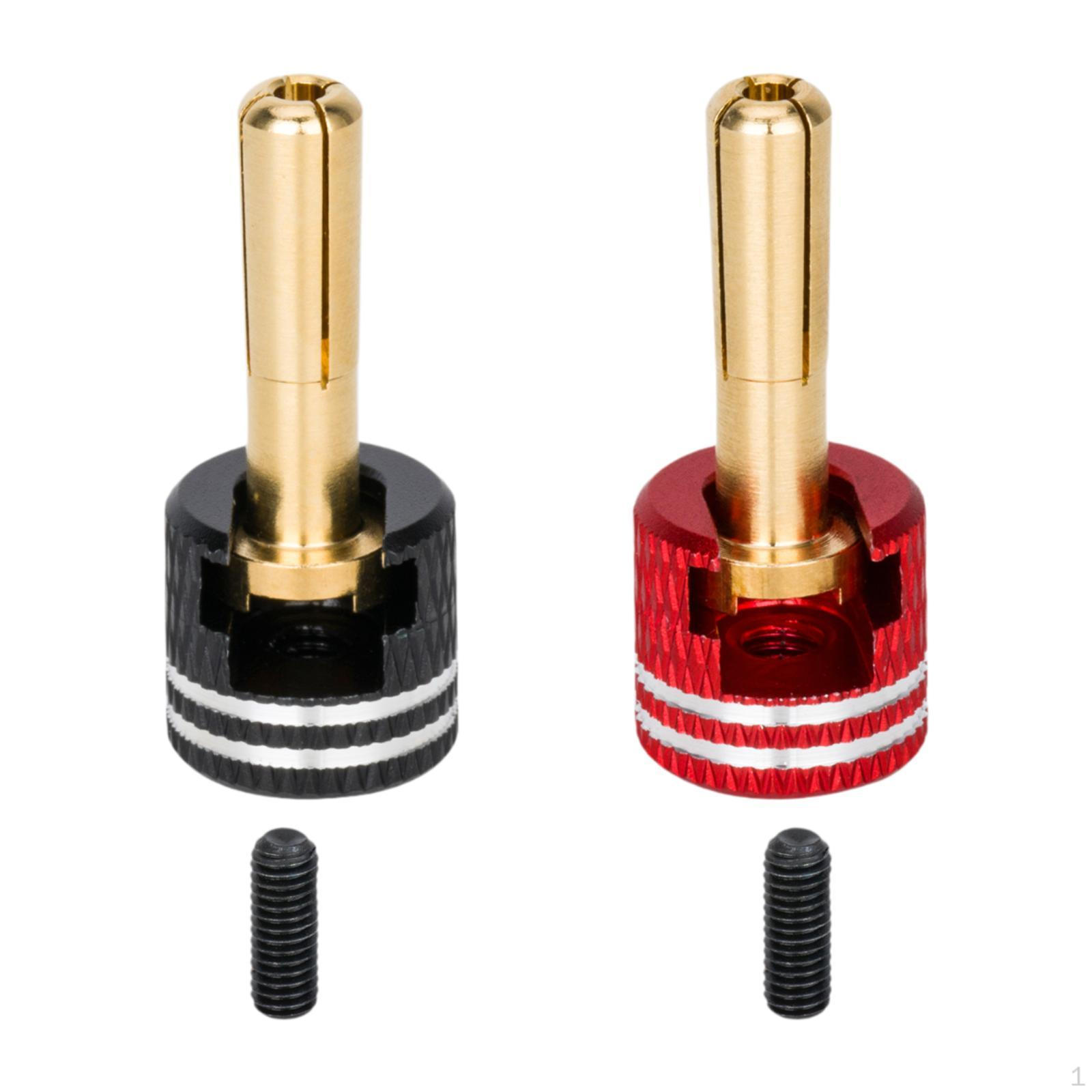 

2Pcs Heatsink Plug Grips, Connectors & 4mm Brass Plugs for 1:10 Scale Trucks