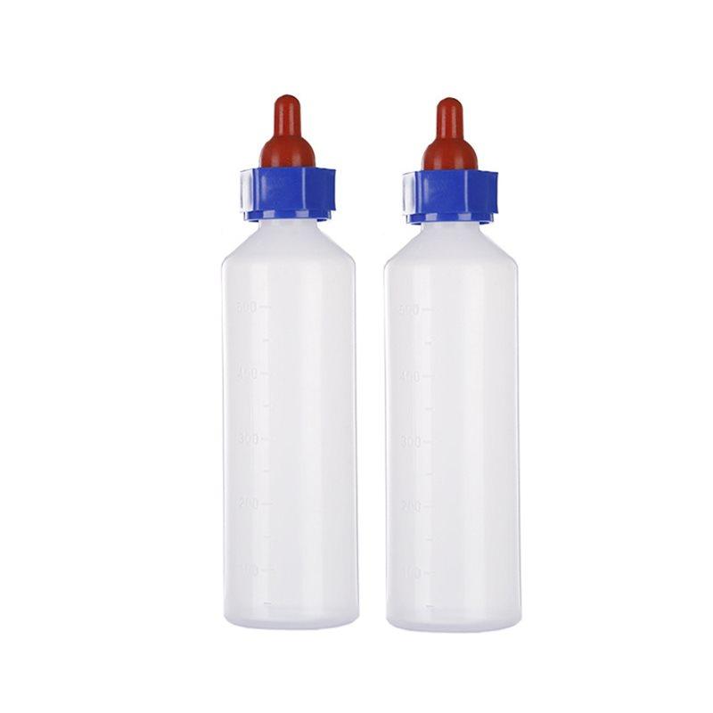 Premium-2Pcs 500Ml Calf Nursing Feeder Bottle With Nipple Milk Feeder Feeding Bottles,Farm Goat Calf Sheep Milk Livestock Tools