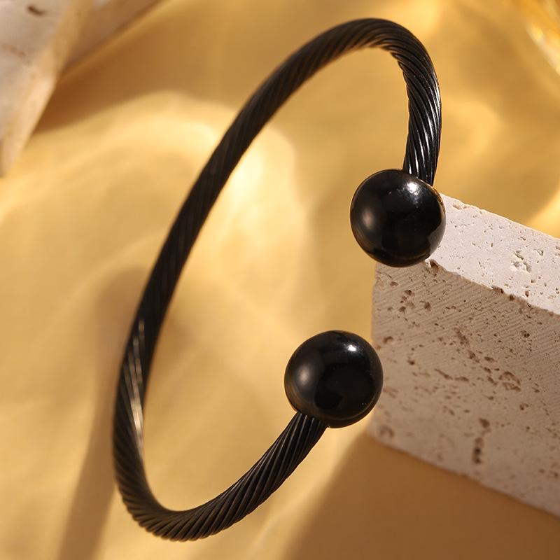 Open Bead Head Magnetic Twist Twist Simple Design Couple Style Jewelry Bracelet