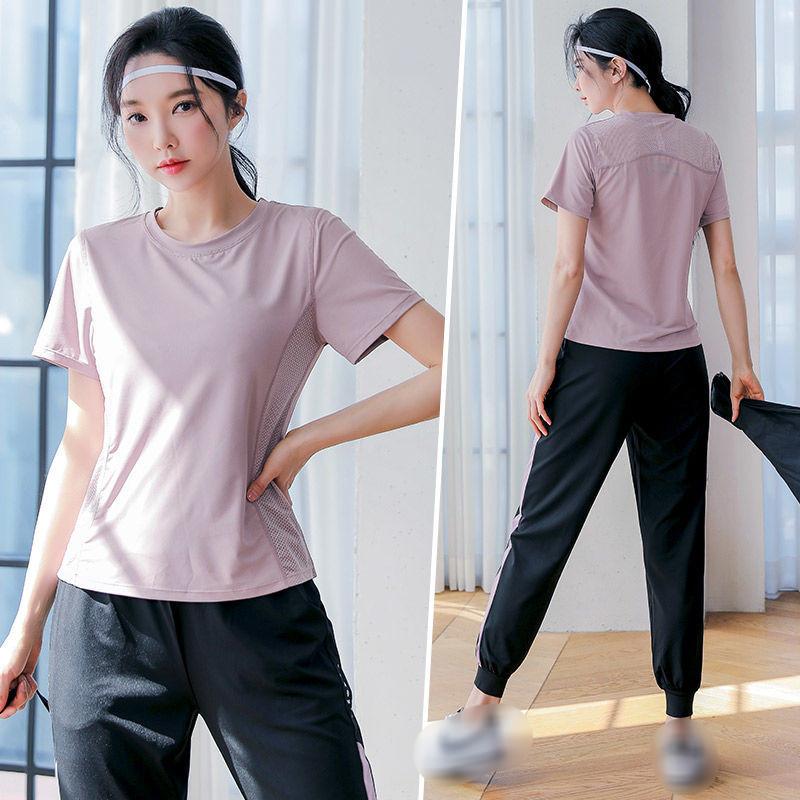 Fitness Morning Running Quick-Drying High-End Sports Suit Spring And Summer Professional Gym Loose Yoga Clothes
