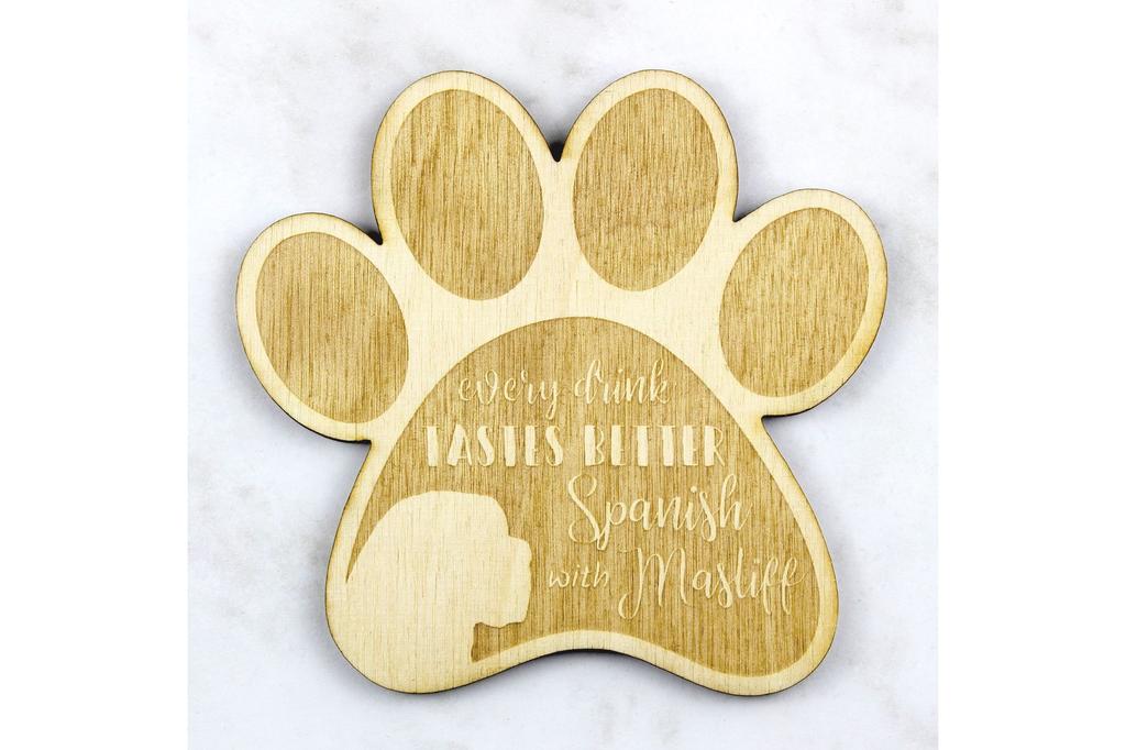 Mastiff spaniol, Mastín Español - Coaster de cană, coaster gravat cu câine, cadou pentru iubitorul de câini de marca Art-Dog
