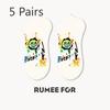 5 Pairs of Men's Summer Thin Cartoon Graffiti Trend Sports Boat Socks
