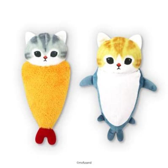 Swaddle Cat Big Plush Toy Mofusand Shark Cat Shrimp Cat Shrimp 30cm Approx.