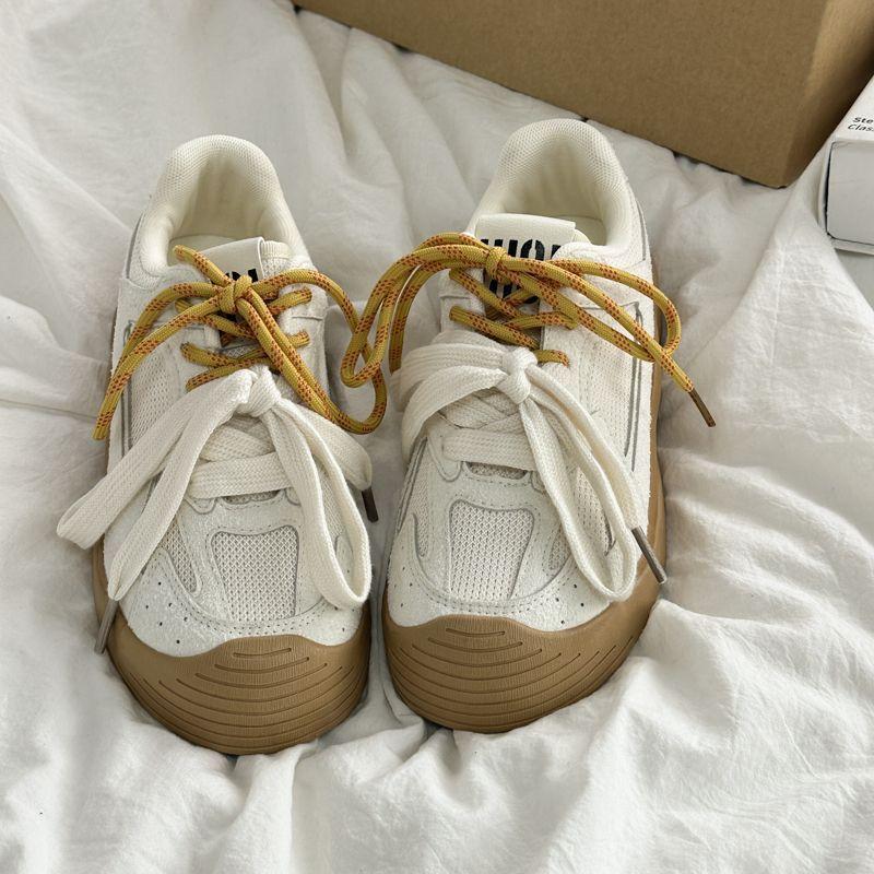 delicate white green fresh women's autumn breathable casual sports shoes commuter board shoes women