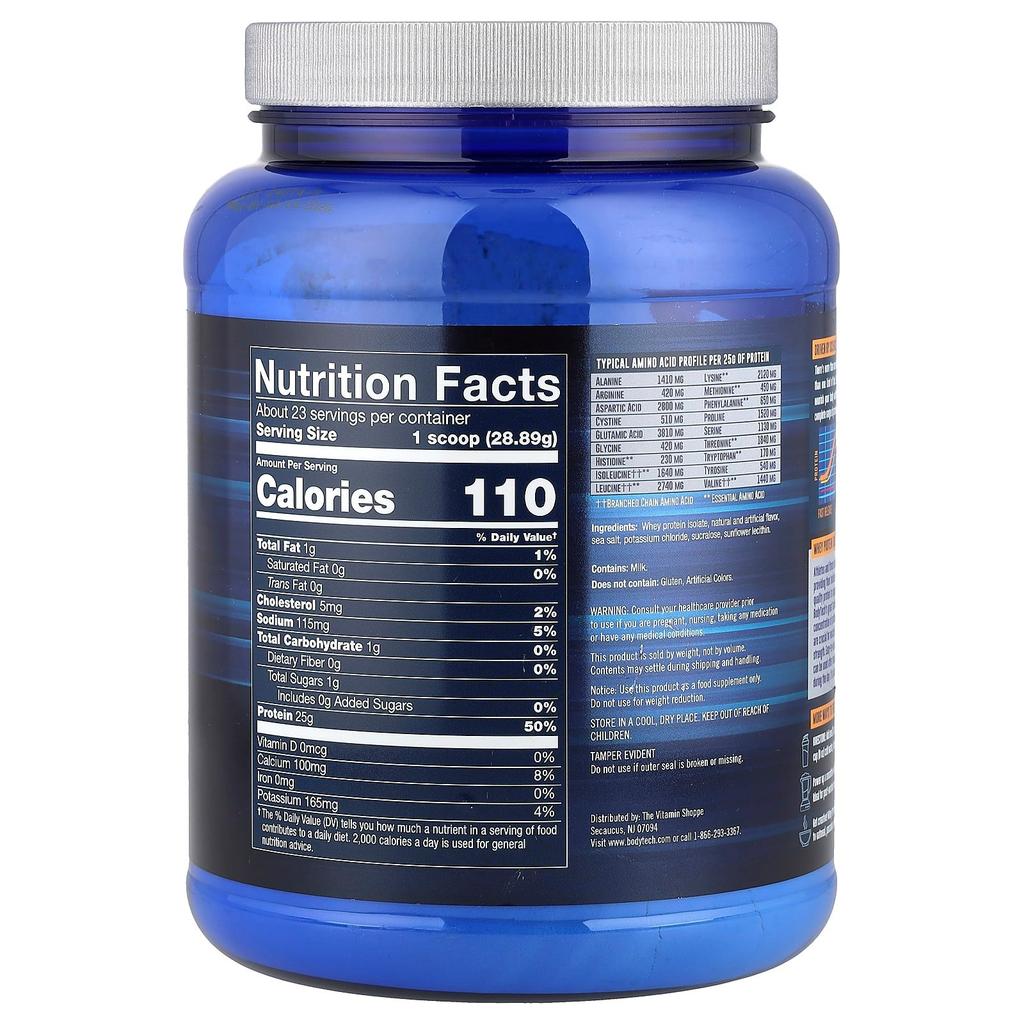 BodyTech, whey protein isolate, French vanilla, 680 g (1.5 lb)