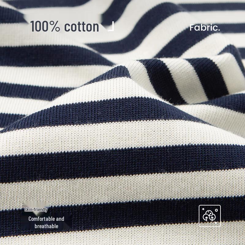 Navigare Women's Striped 100% Cotton Long-Sleeve T-Shirt