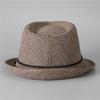 Men's Top Hat Spring and Autumn Gentleman's Hat Woolen Thousand Birds Jazz Hat Winter