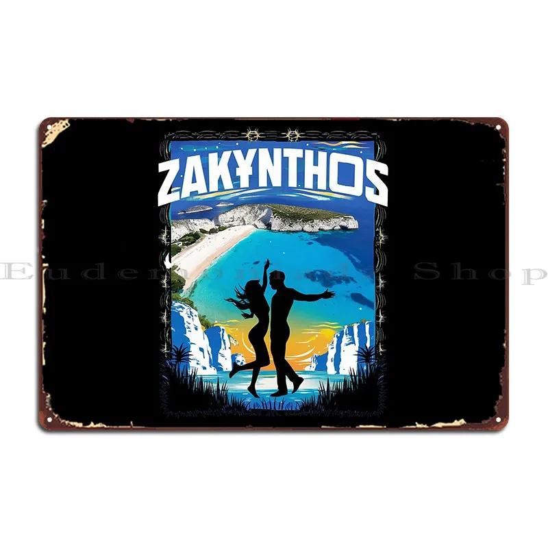 Zakynthos Metal Sign Designer Garage Mural Wall Decor Wall Mural Tin Sign Poster 20x30cm(7.8x11.8inch)