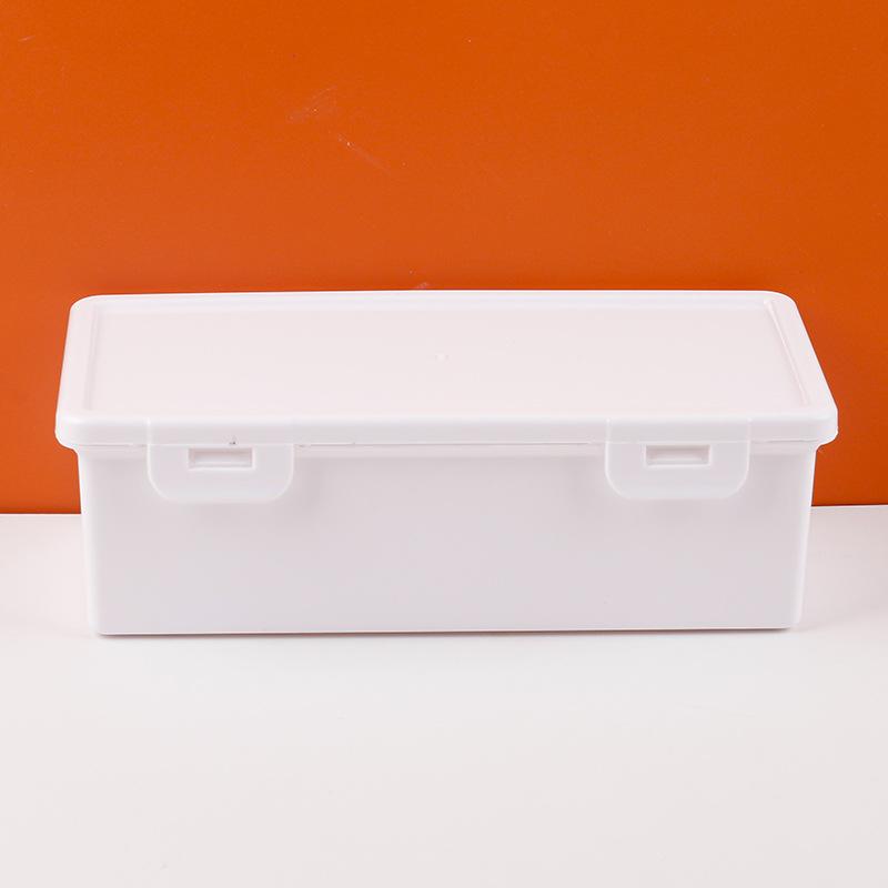 1 Pcs Clear Colorful Pencil Box Large Capacity Plastic Organizer Storage Boxes For School Bulk Stackable Design Office Supplies