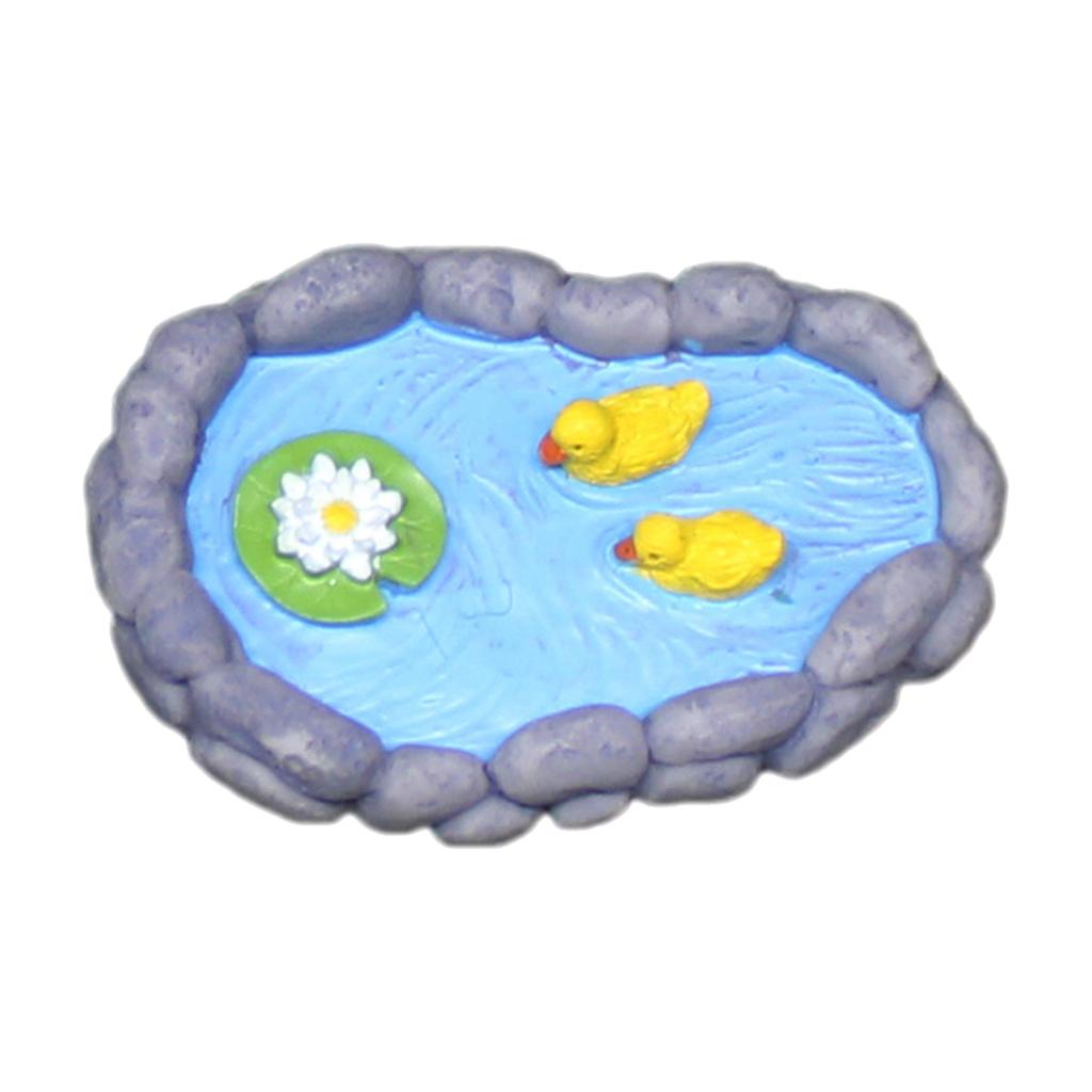 Water Pool Ornament Mini Figurines Miniature Garden Decor DIY Micro Landscape Ornaments Indoor Outdoor Statue Dollhouse