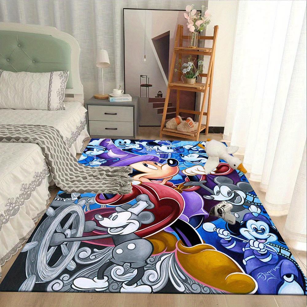 1pc Mickey Mouse Carpet Area Rug, Bedroom, and Playroom - Durable, Stain-Resistant, and Easy To Clean, Living Room, Laundry Room, Home Decor