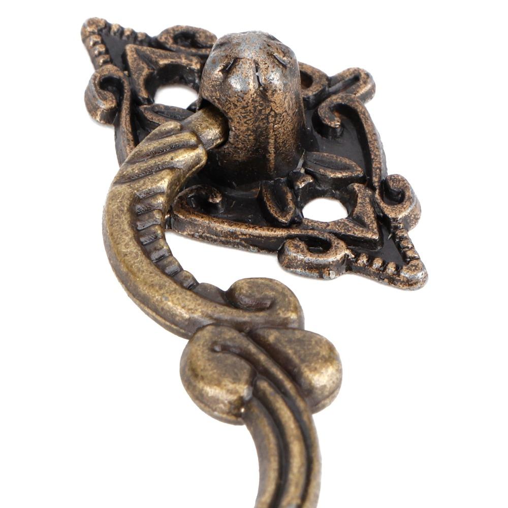 10PCS 9.6*3.7CM Antique Bail Pull Handle Easy Cabinet Handle Vintage Drawer Handle Wooden Drawer