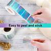 Silver Labels 1.5x1.8Inch Self-Adhesive Holography Wax Melting Warning Sticker Roll Waterproof Decal for Wax Package