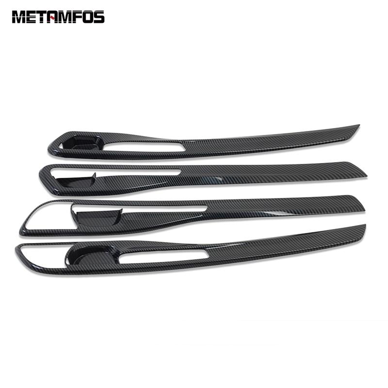 For Kia Seltos -  2024 2025 Carbon Fiber Interior Door Handle Bowl Panel Trim Strip Sticker Accessories Car Styling