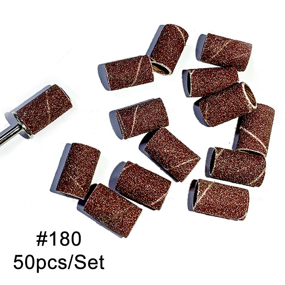 

50/100 шт., сверло для ногтей, шлифовальные ленты, электрическая пилочка для ногтей, шлифовальная машинка для снятия гель-лака, фреза #80 #120 #180, скорость песка SAND261