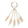 Halloween Gothic Punk Monster Full Finger Bracelet Conical Nail Chain Ring Hand Jewelry For Women Party Cosplay Accessory