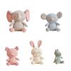 Rabbit Toy Knitted Elephant Pig Plush Baby Comforter Doll Home Decoration Gift