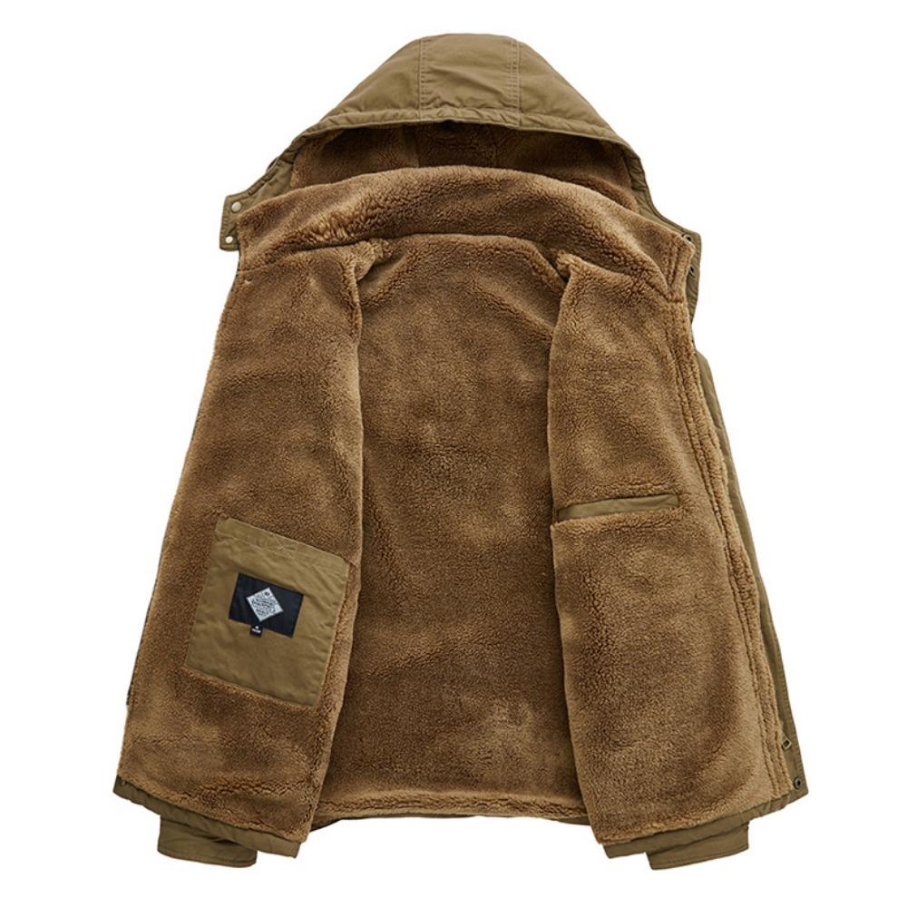 New Brand Men's Casual Jacket Fashion Thick Winter Parkas Male Fur Trench Overcoat Heated Warm Jackets Coats Parka Men