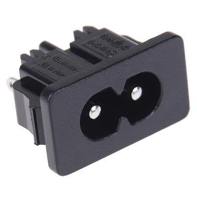 5 יחידות Ac250V 2.5A Iec320 C8 זכר 2 פינים שקע כניסת חשמל מחבר