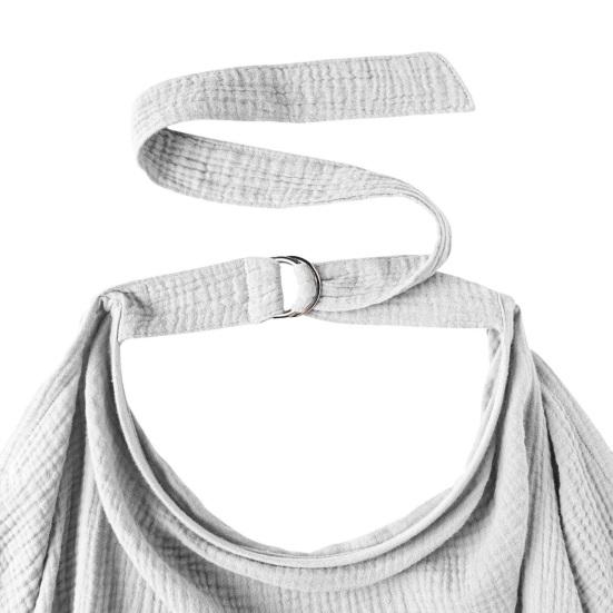 Women Breastfeeding Cover Up with 2 Pockets Adjustable Straps Breathable Nursing Cloak Breast Feeding Shawl