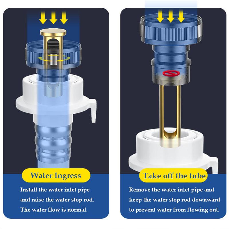 Black/Grey/Silver Washing Machine Faucets With Water Stop Valve G1/2 Stainless Steel Single Cold Wall Mounted Tap