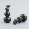 Ebony Gourd Carved Wooden Keychain Pendant Ornament