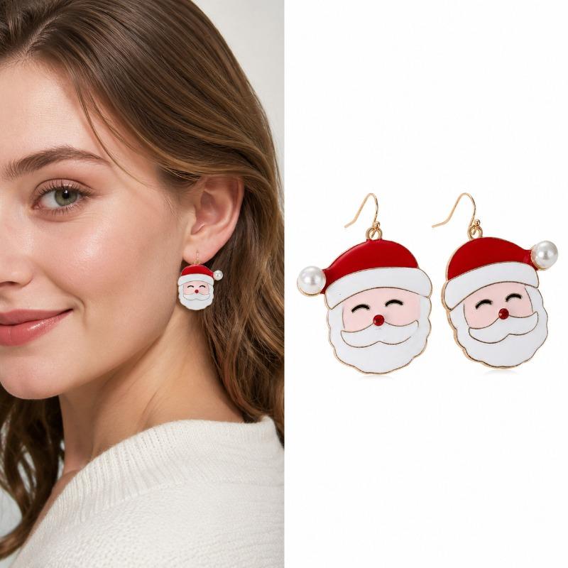 2026 Christmas New Fashion Earrings for Women - Luxurious and High-End Style, Personalized Christmas Tree Pearl and Diamond Earrings