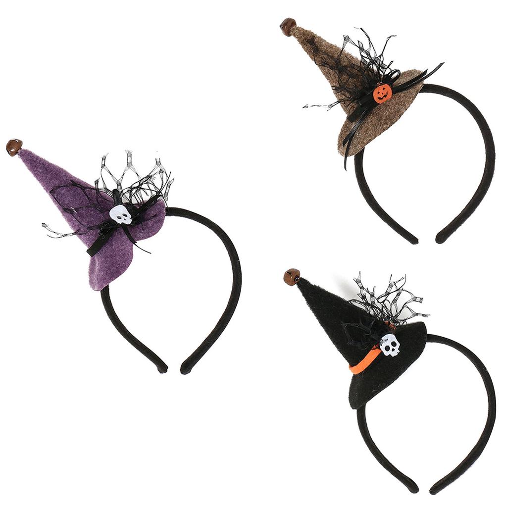 Witch Headband For Halloween Parties Comfortable Adjustable Costume Accessory Cosplay Headpiece For Adults Kids
